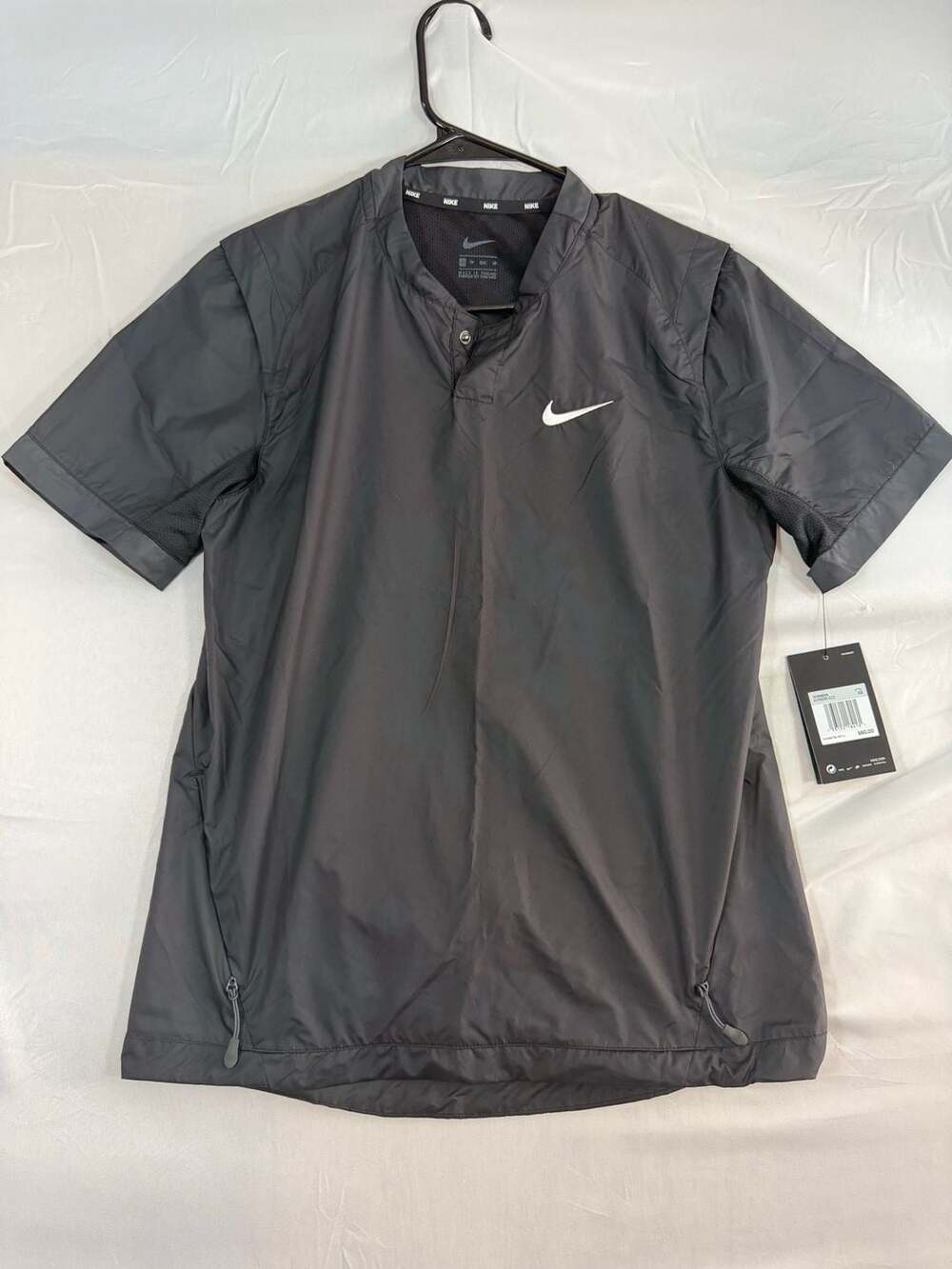 Nike Short Sleeve Softball Wind Jacket Size XS Black
